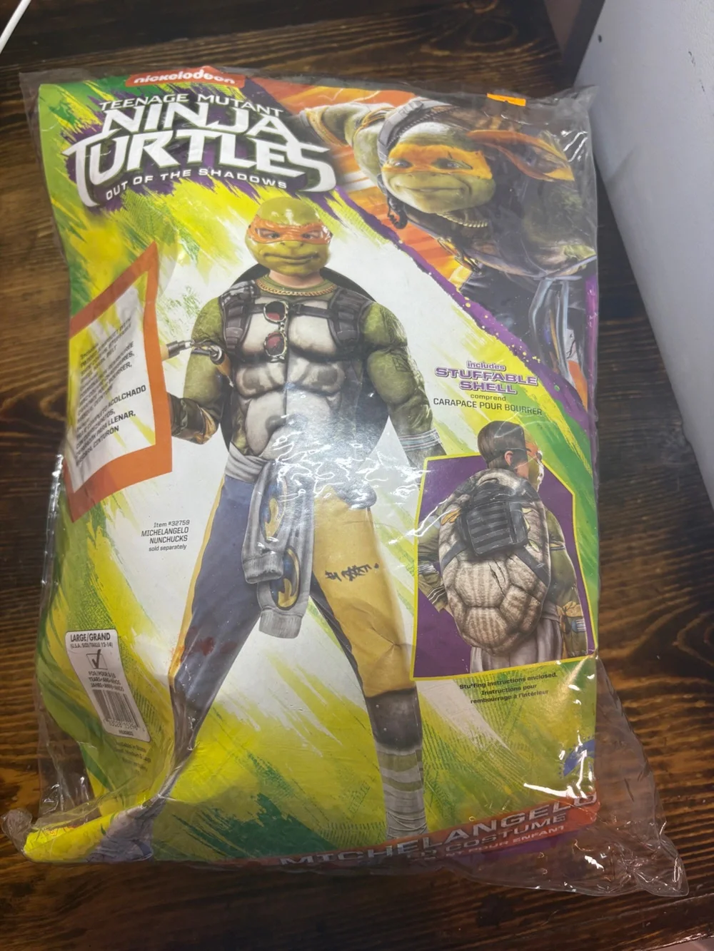 Ninja Turtles Michelangelo Costume Kids Large